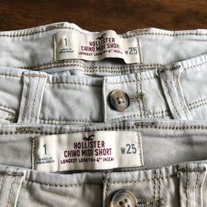 2x25 Hollister Chino MIDI Short Beige Size 1